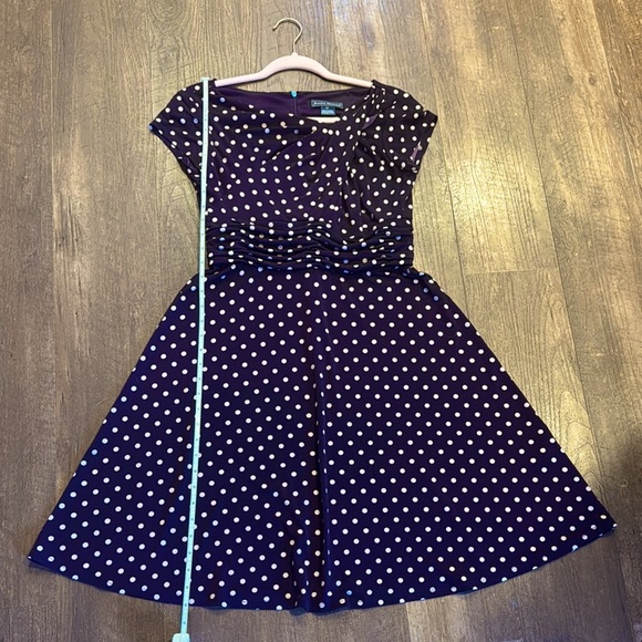 Jessica Howard Purple Polkadot Dress Size 8p - Picture 6 of 8